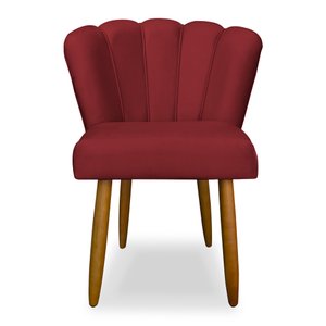 Cadeira para Penteadeira Quarto Modelo Flor - Balaqui Decor Cor:vermelho
