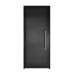 Porta Alumínio 100x210cm Lambril com Puxador Lado Esquerdo Hale Esquadrias - 2