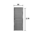 Ver imagem 3 de Porta de Alumínio Lambril 210x80cm Palheta Hale Esquadrias Abertura Direita