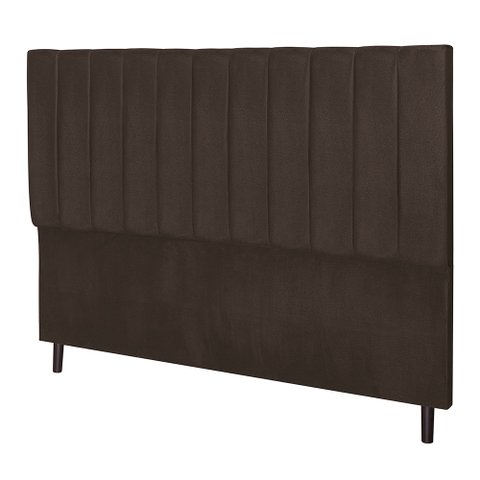 Cabeceira Leblon Marrom Estofada para Cama Box Casal 144Cm Quarto Luxo JBE Móveis