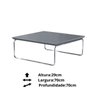 Mesa de Centro Astral 70x70 Cm Base Aço Tubo Cromado - Bordinhon: Verde Lazza - 2