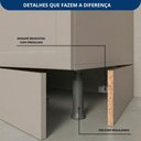 Ver imagem 5 de Cozinha Compacta Americana Texas 9 Portas 2 Gavetas com Tampo com Rodapé Griss - Pnr Móveis