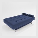 Ver imagem 3 de Sofá Cama 1,80m Fabiane Suede Azul Madelina Decor