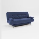 Ver imagem 2 de Sofá Cama 1,80m Fabiane Suede Azul Madelina Decor