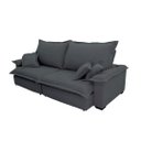 Ver imagem 2 de Sofá Retrátil e Reclinável Paris 2.00m Super Pillow - Chumbo