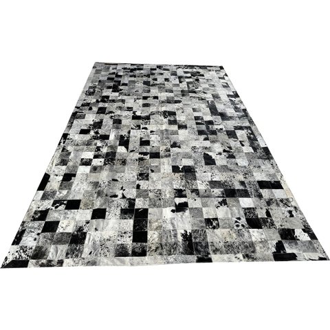 Tapete De Couro preto branco salino 2,00x3,50 c/b pç 10x10cm