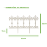 Kit 2 Cercas Plásticas Estilo Ferro Fundido Jardim Canteiro Branco - 4