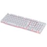 TECLADO GAMER VX GAMING HYDRA BRANCO ABNT2 MULTIMIDIA COM LED VERMELHO SENSACAO MECANICA USB 1.8M - 2