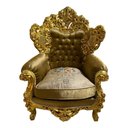 Ver imagem 1 de Poltrona Clássica Marrom com Dourado