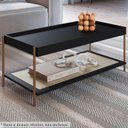 Ver imagem 2 de Mesa Centro 93 Cm Pes Metal Oslo 28961 Nero Artesano
