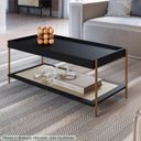 Ver imagem 7 de Mesa Centro 93 Cm Pes Metal Oslo 28961 Nero Artesano
