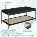 Ver imagem 3 de Mesa Centro 93 Cm Pes Metal Oslo 28961 Nero Artesano