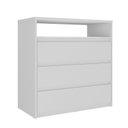 Ver imagem 2 de Cômoda 3 Gavetas 1 Nicho 100% MDF Gales Branco