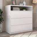 Ver imagem 1 de Cômoda 3 Gavetas 1 Nicho 100% MDF Gales 