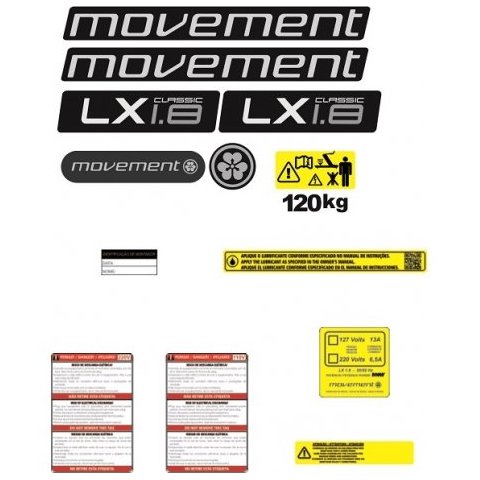 KIT ADESIVO ESTEIRA LX - CLASSIC 1.8 - MOVEMENT Casa Harmonia