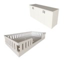 Ver imagem 4 de Kit Cori com Cama Solteiro e Armário Baixo Montessoriano Branco