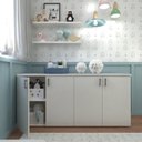 Ver imagem 7 de Kit Cori com Cama Solteiro e Armário Baixo Montessoriano Branco