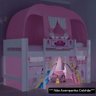 Cama Infantil Elevada com e Led Disney Princess Branco/rosa - 6