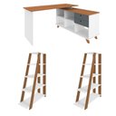 Ver imagem 1 de Conjunto Escritório Home: Escrivaninha 6122+ 2 Estantes 5945