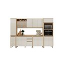 Ver imagem 1 de Cozinha Modulada Completa 6 Peças com Vidro e Tampo Brise Luciane Móveis