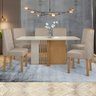 Conjunto Sala de Jantar 6 Lugares Retangular Tampo MDF Mesa e Cadeiras Astrid - 1