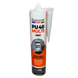 Silicone Pu40 Branco Adesivo Cola Vedação Barone 400g Multiuso