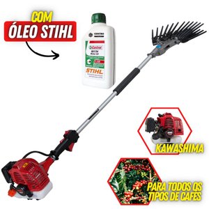 Derriçadeira Kawashima Com Garra Dupla Ideal Para Produção de Cafés Especiais + Óleo Stihl
