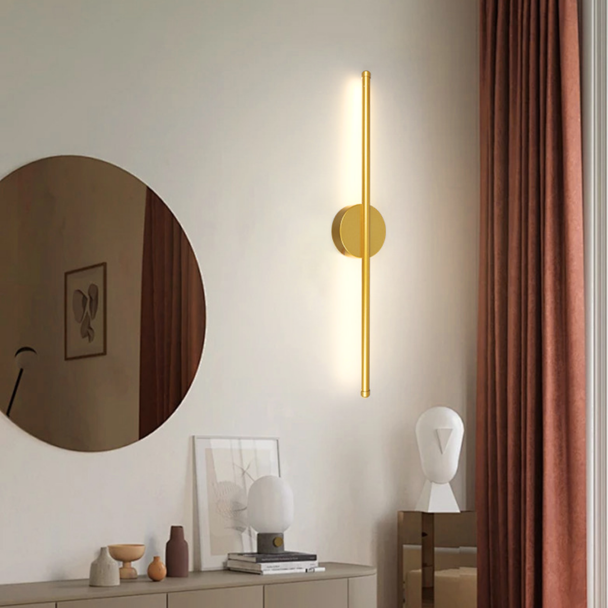 Ver mais imagens de Luminária Arandela 60cm Parede 24 Watts Barra Led Tubo 3 Cores Multitemperatura Gimpo Kjbd-179:doura