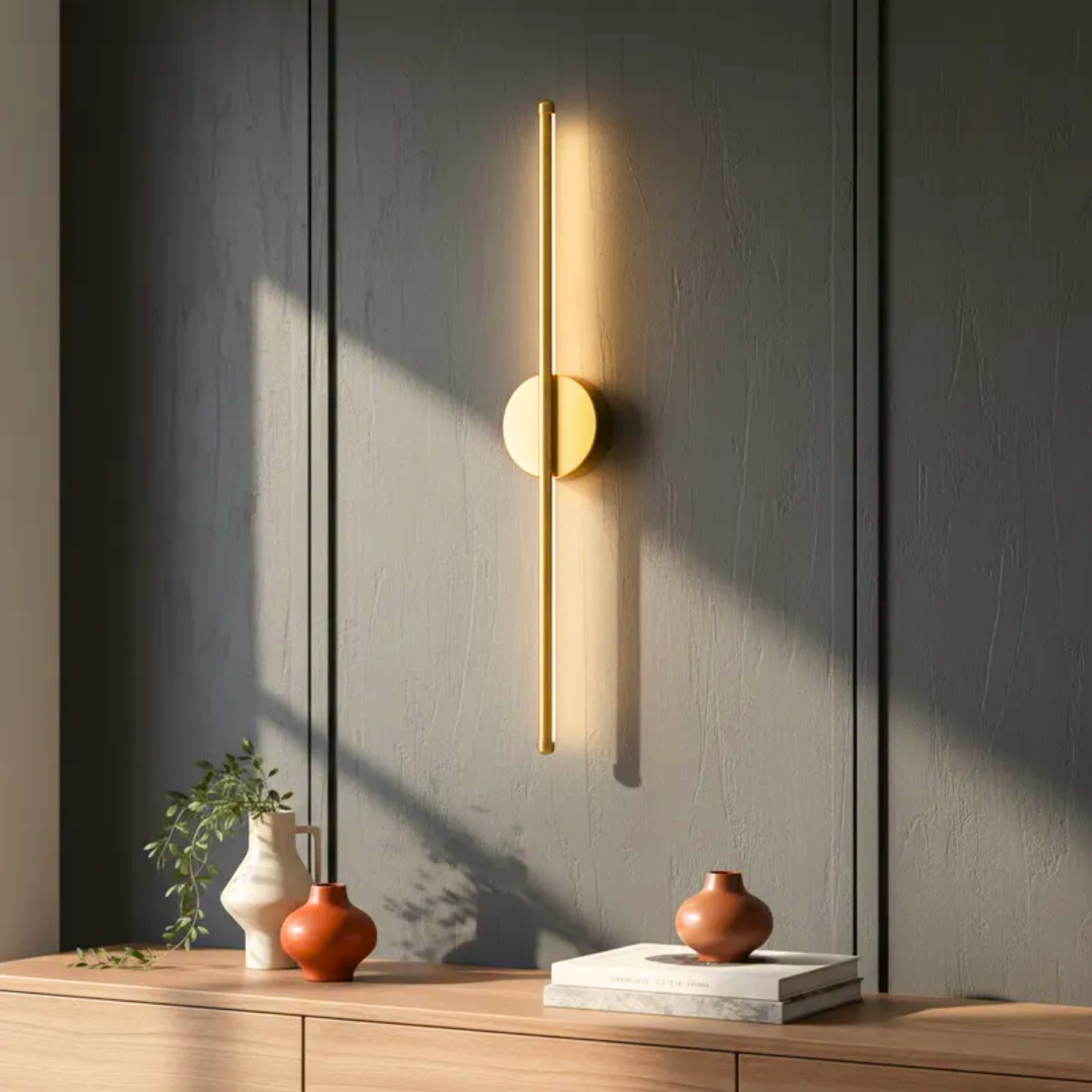 Ver imagem 3 de Luminária Arandela 60cm Parede 24 Watts Barra Led Tubo 3 Cores Multitemperatura Gimpo Kjbd-179:doura