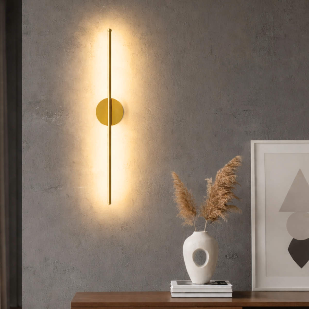 Ver imagem 6 de Luminária Arandela 60cm Parede 24 Watts Barra Led Tubo 3 Cores Multitemperatura Gimpo Kjbd-179:doura