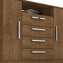 Ver imagem 3 de Cômoda Rack Madri 2 Portas 4 Gavetas - Casa Chick Malbec