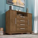 Ver imagem 2 de Cômoda Rack Madri 2 Portas 4 Gavetas - Casa Chick Malbec