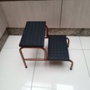 Ver imagem 3 de Escadinha Para Uso Residencial 2 Degraus Esmaltada Cor Bronze Medcombo