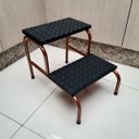 Ver imagem 2 de Escadinha Para Uso Residencial 2 Degraus Esmaltada Cor Bronze Medcombo