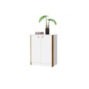 Ver imagem 5 de Conjunto 2 Peças Escrivaninha 120cm com Armário Multiuso Baixo Branco Nature