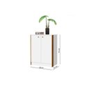 Ver imagem 7 de Conjunto 2 Peças Escrivaninha 120cm com Armário Multiuso Baixo Branco Nature