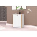 Ver imagem 3 de Conjunto 2 Peças Escrivaninha 120cm com Armário Multiuso Baixo Branco Nature