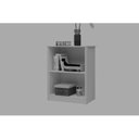 Ver mais imagens de Conjunto 2 Peças Escrivaninha 120cm com Armário Multiuso Baixo Branco Nature