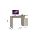 Ver mais imagens de Conjunto 2 Peças Escrivaninha 120cm com Armário Multiuso Baixo Nature Off White