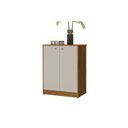 Ver imagem 2 de Conjunto 2 Peças Escrivaninha 120cm com Armário Multiuso Baixo Nature Off White