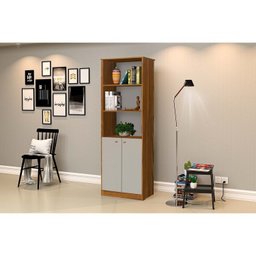 Kit 5 Peças 1 Escrivaninha 120cm 1 Balcão 2 Estantes 1 Armário - 14