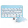 Teclado e Mouse sem Fio A6732 Slim Recarregável Azul - 1