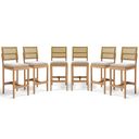 Ver imagem 1 de Kit com 6 Banqueta Milena Madeira Maciça Assento Estofado Encosto de Tela Palha Sextavada Veludo Beg