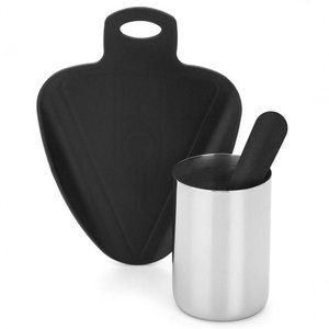 Kit para Caipira Caipirinha 3 Peças Copo Inox 350ml Drinks