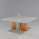 Ver imagem 1 de Mesa Magic 135x135 Mdf/vidro Bom Pastor Naturale/off