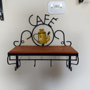 Ver imagem 4 de Prateleira de Café Porta Tempero 40cm Tema Bule Amarelo Sudeste Rústico