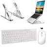 Teclado Mouse e Suporte Branco P Notebook Positivo Duo - 1
