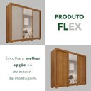 Ver imagem 5 de Guarda-Roupa Casal com Pés e Espelho 3 Portas 4 Gavetas 100% MDF Ipanema Off White/Cinamomo