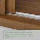 Ver mais imagens de Guarda-Roupa Casal com Pés e Espelho 3 Portas 4 Gavetas 100% MDF Ipanema Off White/Cinamomo