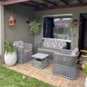 Conjunto de Sofá em Corda Náutica Bambu - 1 Sofá 2l + 2 Poltronas + 1 Mesa Centro - 1
